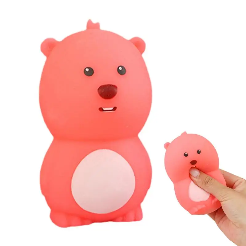 

Pink Beavers Stretchy Toys Rebound Sensory Fidget Toy Pinch Squeeze Ornament Toys Cartoon Stress Relief Decompresion Artifact