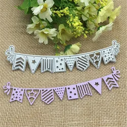 Banner flag metal cutting dies cut die mold Christmas flower leaves Scrapbook paper craft knife mould blade punch stencils dies
