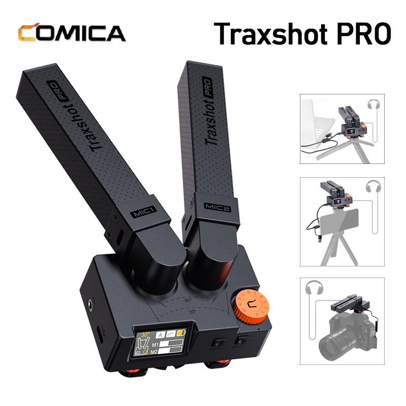 

Comica Traxshot PRO Super Cardioid Transformable All-in-One External Shotgun Mic for Camera Phone Tablet Computer PC