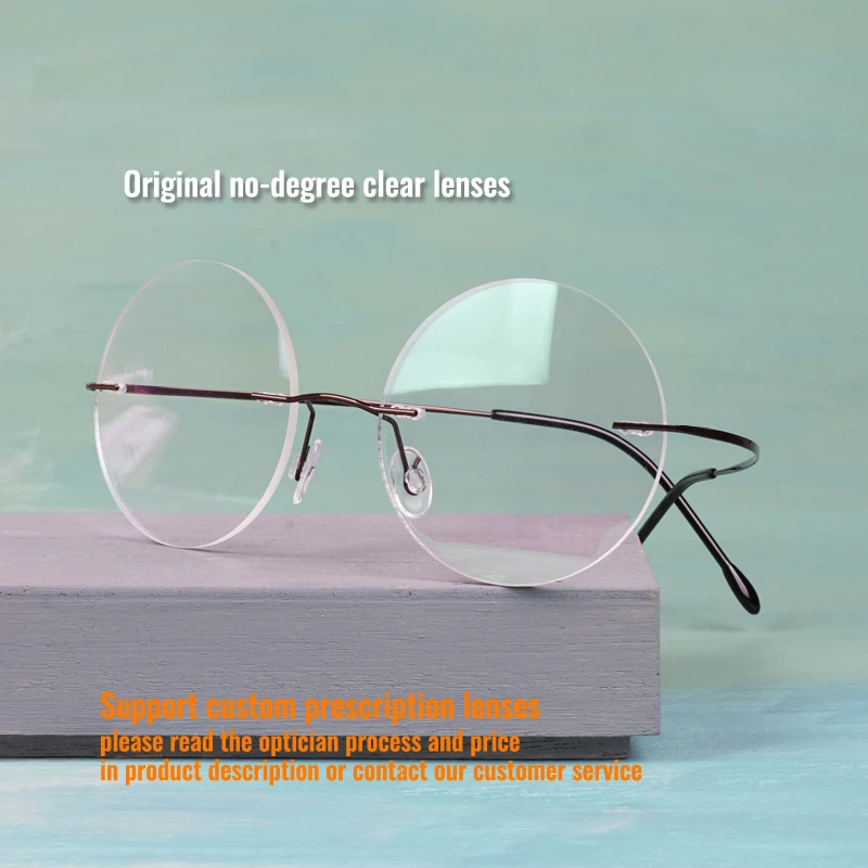 Toketorism Quality Titanium Alloy Elasticity Round Glasses Ultra Light Women Men's Eyeglasses 268