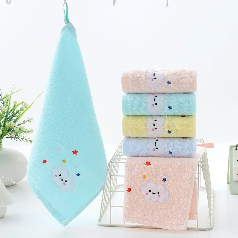 Baby Cotton Bath Towel Face Washcloth Cartoon Hand Wipe Soft Absorbent Children Towels Kids Newborn Bathing Handkerchief 25x25cm