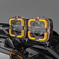 Barra de luz LED de trabajo superbrillante, lámpara Led ámbar DRL de 12v, foco de luz de conducción para camioneta de respaldo todoterreno, motor de coche SUV ATV
