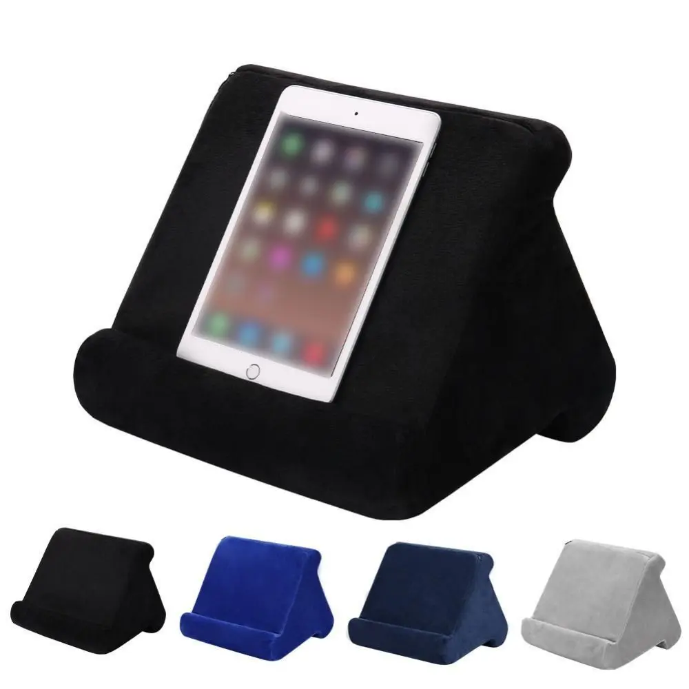 Multi-Angle Soft Tablet Rest Cushion Soft Detachable Reading Pillow Stand Multifunctional with Mesh Pocket Tablet Reading Holder