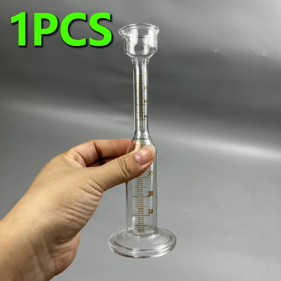 1 piece of stepped graduated cylinder 50ml distillation receiving cylinder, acid and alkali resistant graduated glass instrument