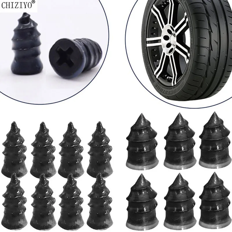 10/30/100PCS Motorcycle Vacuum Tyre Repair Nail Car Scooter Bike Tubeless Rubber Nails Tire Puncture Emergency Roadside Car Kit