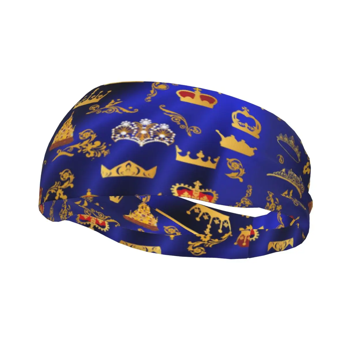 

Sports Sweatband Breathable Headband Sweat Hair Head Band Purple Blue Gold Royal Crown Yoga Headband