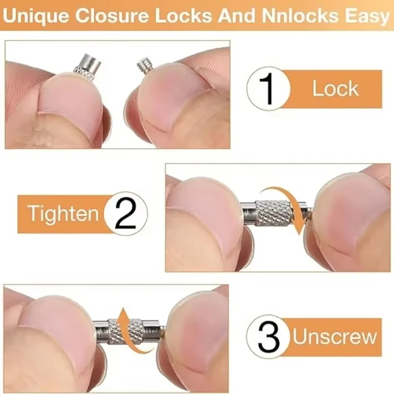 Wire Rope Keychain Stainless Steel Wire Key Chain Keyring Tag Ropes Carabiner Cable Key Ring Outdoor Hiking Wire Loop Screw Lock image 6