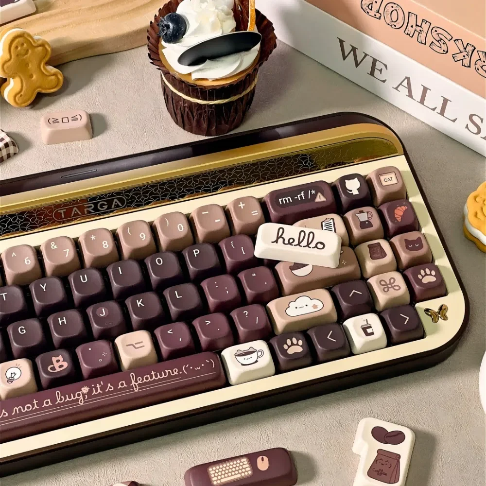 

PBT Keycaps 150 Keys SOA Programmer Coffee Theme, Personalized Keycaps for Cherry MX 104/87/61 Mechanical Keyboards