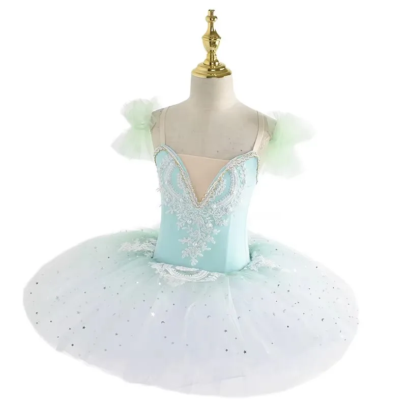 Meisje Professionele Ballet Tutu Tule Jurk Wit Blauw Roze Gymnastiek Turnpakje Diamant Dans Kostuum Ballet Turnpakje Meisje Ballerina