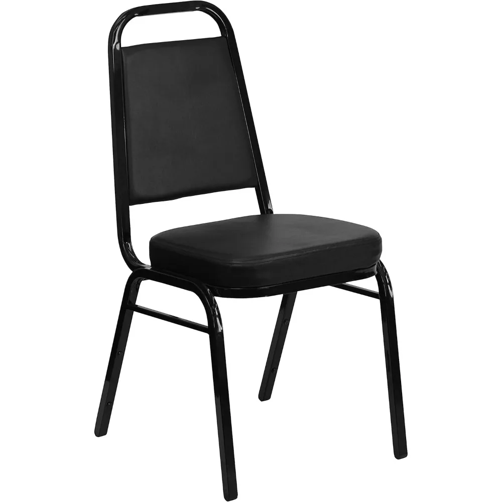 Waiting for Seats Commercial Event Chairs with Padded Seats and Backs,no assembly requiredSet of 4,Black,20.25