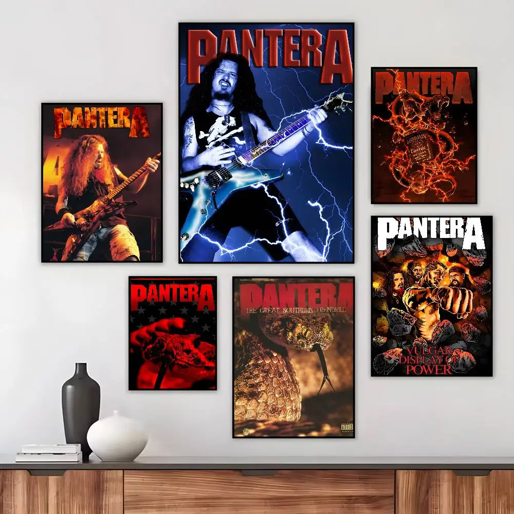 Vintage Music P-Pantera Band Fashion Poster Art Canvas Prints Painting Wall Art Pictures for Living Room Decoration view 3