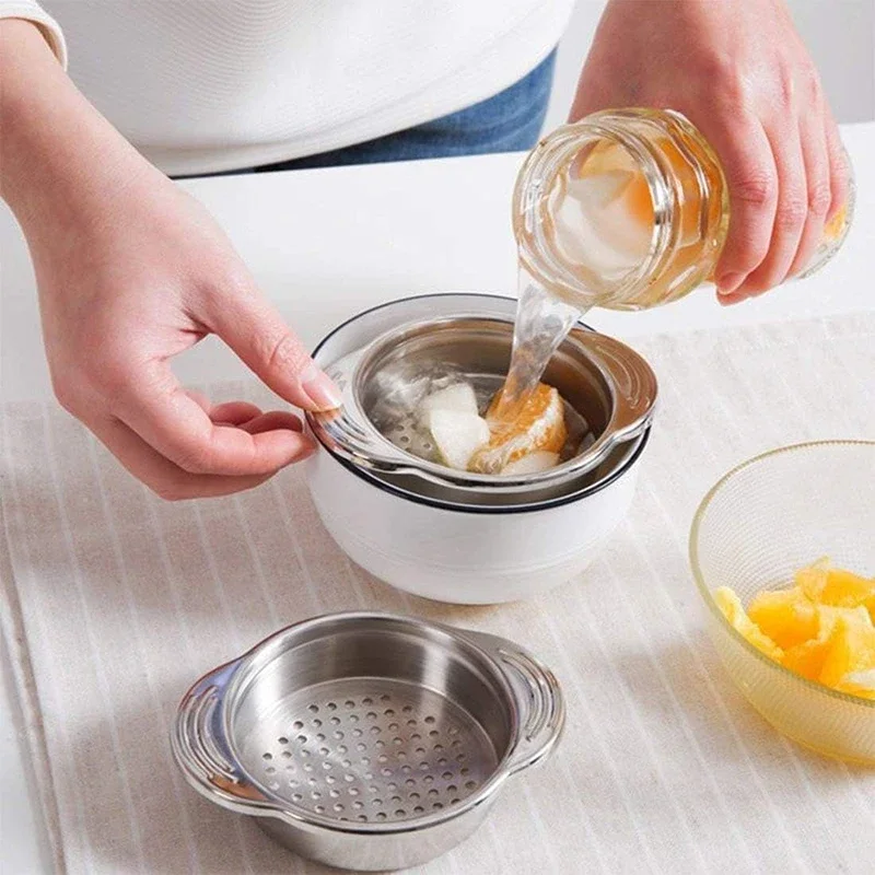 

Stainless Steel Can Strainer Tuna Can Strainer Canning Colander Food Strainer Oil Drainer Kitchen Vegetable Fruit Can Strainer