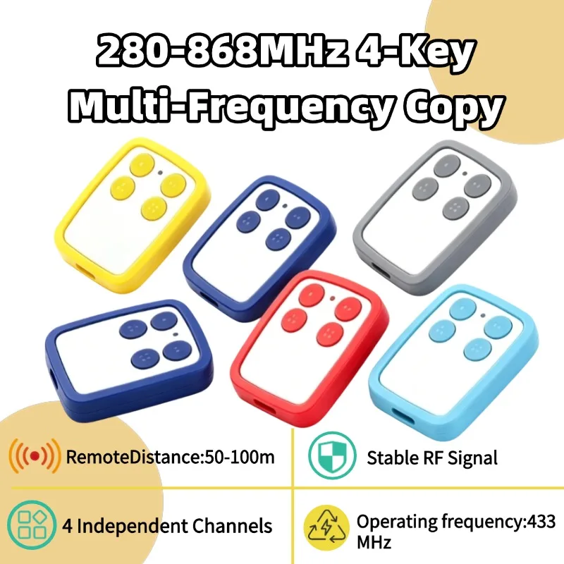 280mhz to 868mhz Universal Garage Door Remote Control Operate Electric Curtains Duplicator Vehicle Keys Product