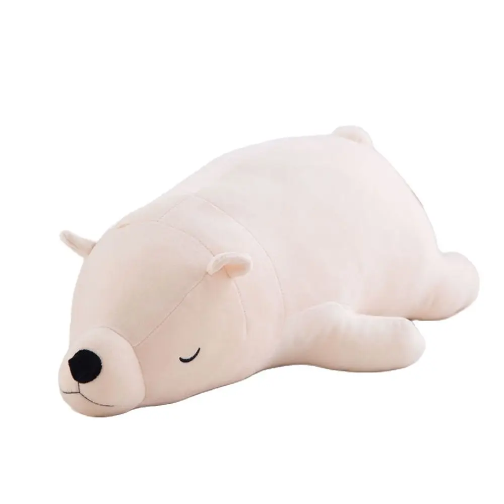 

30CM Cute Squint-eyed Polar Bear Plush Toy Party Sleeping Drag Sooth White Animal Doll Give Children Birthday Christmas Gift