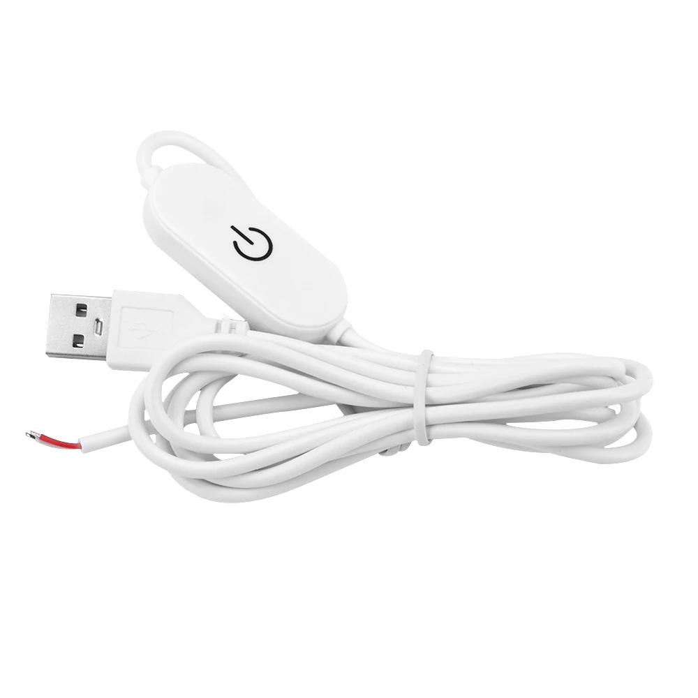 Przedłużacz przełącznika USB 2A 1.5M DC5V/DC12-24V dotykowy przełącznik ściemniania kabel do taśm LED włącznik/wyłącznik zasilania