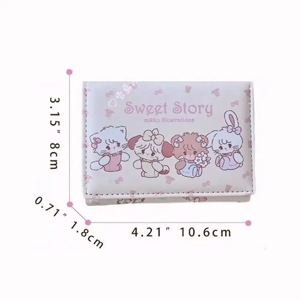 Fashion PU Leather Short Wallet Cartoon Mikko Money Bag Coin Purse Women Girl