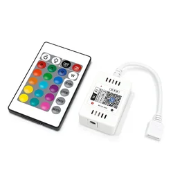 Magic Home Wifi RGB LED Controller 12V-24V Controller 24Key RF Remote Adapter With APP Alexa TMALL GENIE For RGB LED Strip Light