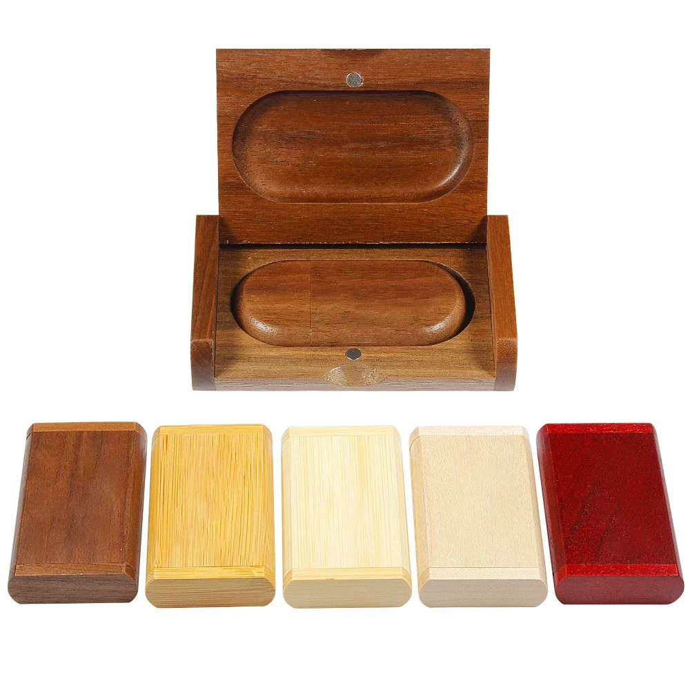 JASTER Wooden Box USB Flash Drive 128GB Creative Gifts Memory Stick 64GB Red Wood Pendrive 32GB Carbonized Bamboo U Disk 16GB 8G