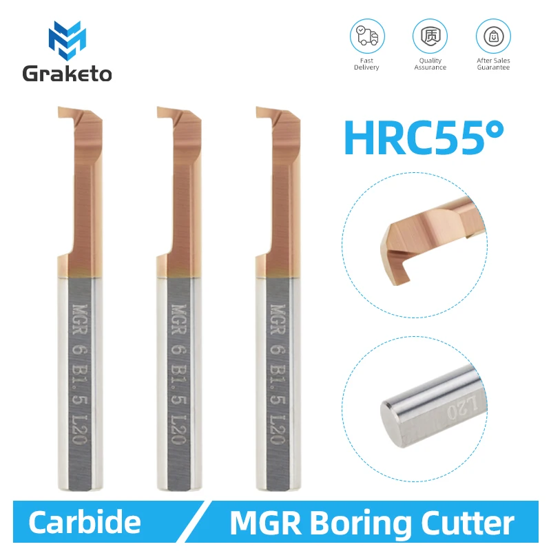 MGR Mini Boring Cutter Micro Metal Cutter Inner Hole Grooving Metal Tungsten Carbide Alloy Blade Mini Lathe Accessories Tools