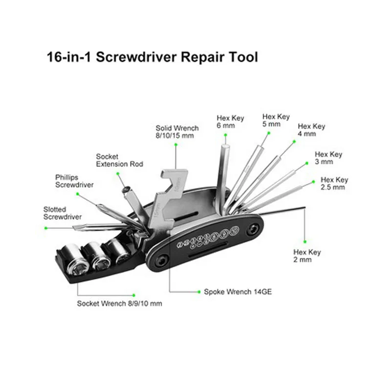 For HONDA TRANSALP 600 650 700 XLV XL750 TRANSALP Accessories Motorcycle Multifunction Tool Repair 16 functions Screwdriver Set