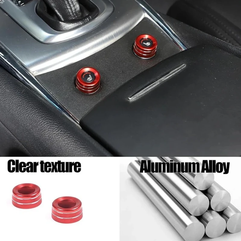 Aluminum Alloy Seat Heating Button Ring Trim Cover Interior Parts For Infiniti G25 G35 G37 2007-2013