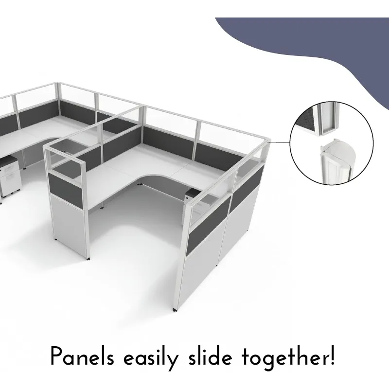 محطات عمل مكعبة مكتبية قابلة للتعديل، طقم مكتب قابل للتخصيص مع ملفات متنقلة للمكتب الحديث.