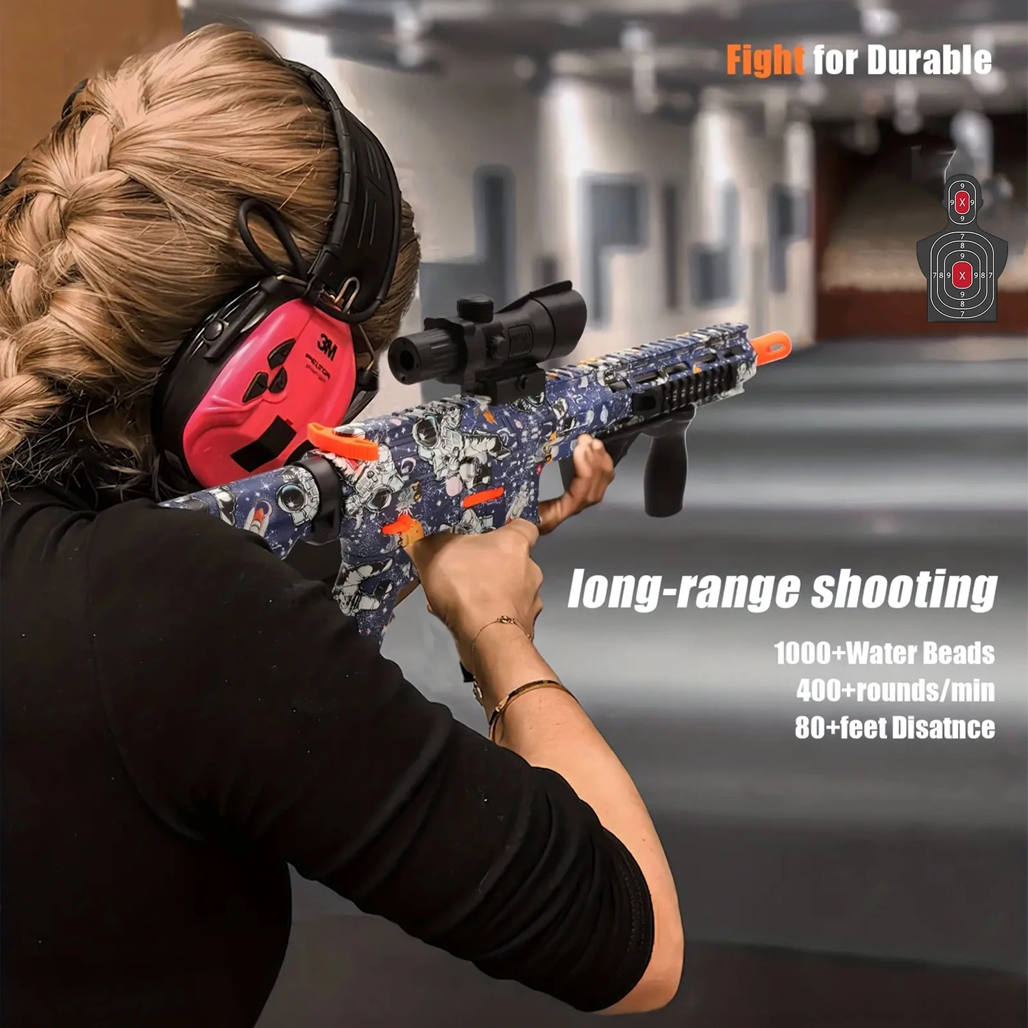 M416 toy gun gel ball blaster outdoor game suitable for Christmas and Halloween gifts does not contain bullets