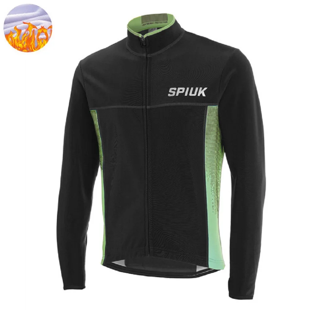 Spiukful inverno termico in pile abbigliamento da ciclismo uomo manica lunga Jersey Outdoor Riding Bike Mtb abbigliamento caldo in pile di alta