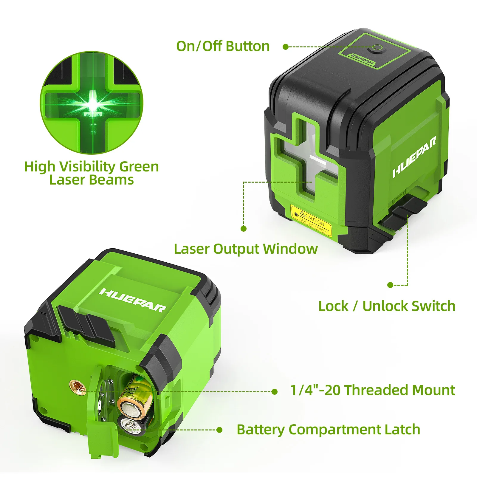 Germany OSRAM light source crosshair green laser level home portable