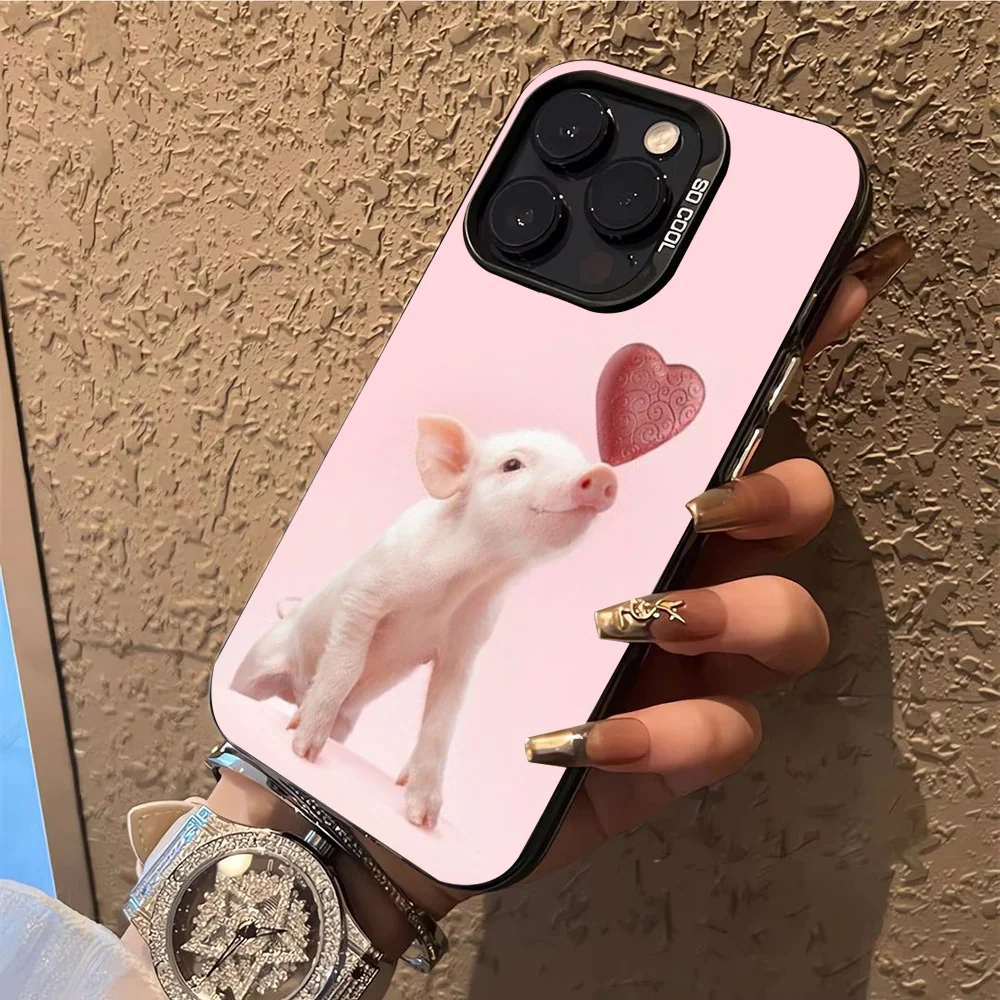 Cute Pet Pig Phone Case  Phone Case For iPhone 14 16 15 11 12 13 Pro Max Mini Plus Shockproof Cover