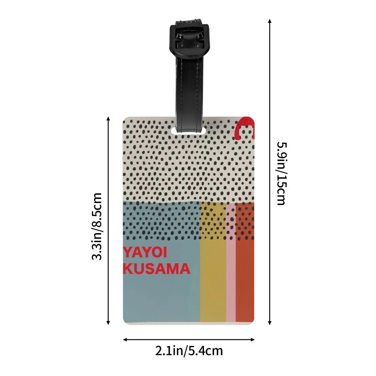 Yayoi Kusama Infinity Dots Etiqueta de equipaje, bolsa de viaje, Maleta, cubierta de privacidad, etiqueta de identificación