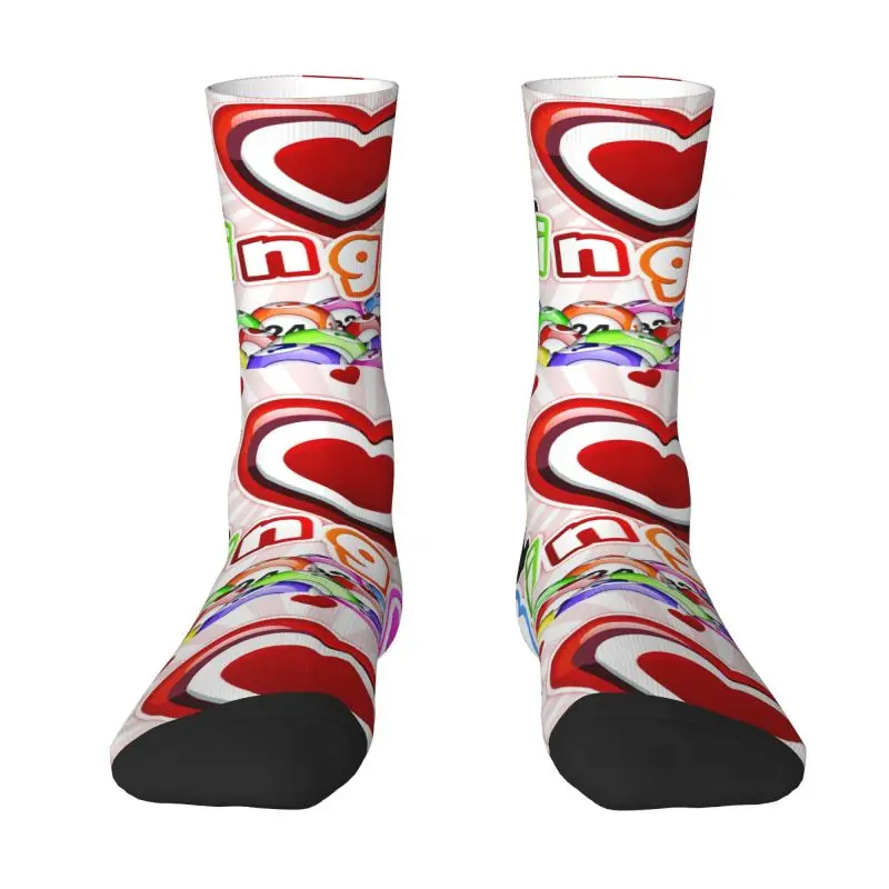 Fashion I Love Bingo Socks Men Women Warm 3D Printed Football Sports Socks