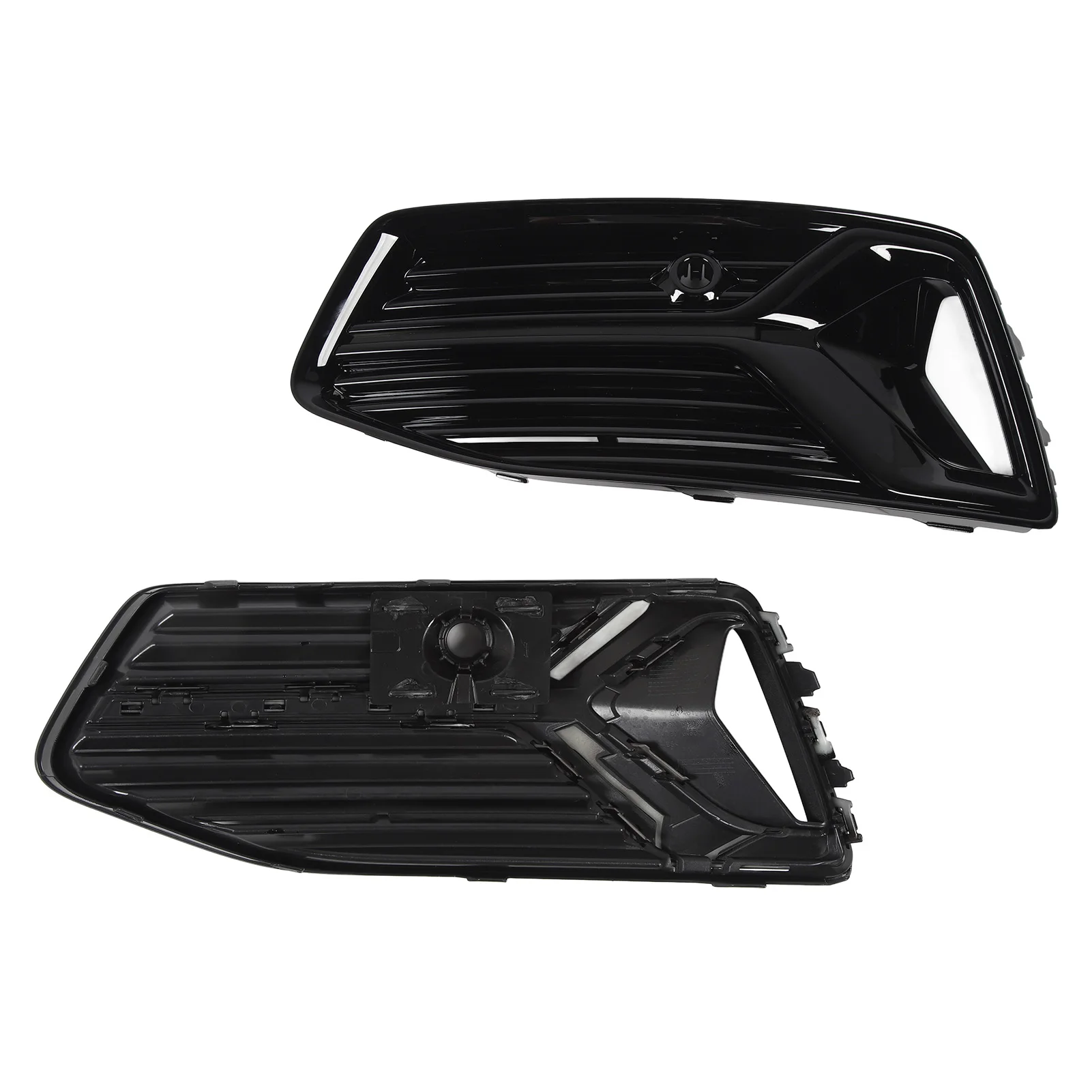 

1 Pair Fog Light Bezel Cover Bright Black Left & Right - Racing Style Fog Lamp Trim for A6 C8 PA Standard - Durable Auto