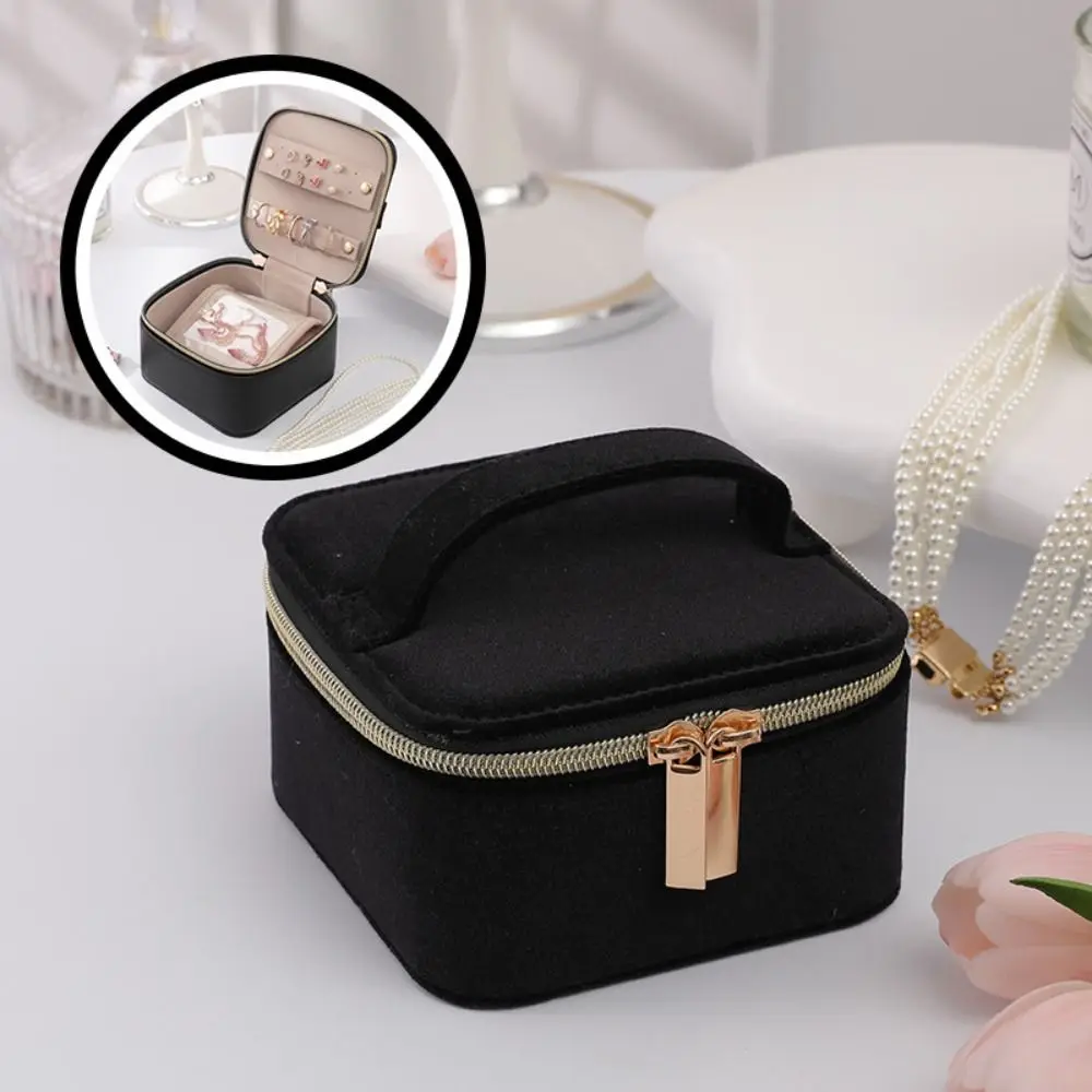 Exquisite Jewelry Storage Box Cosmetic Bag Portable Foldable Jewelry Roll Convenient Jewelry Display Jewelry Organizer Women