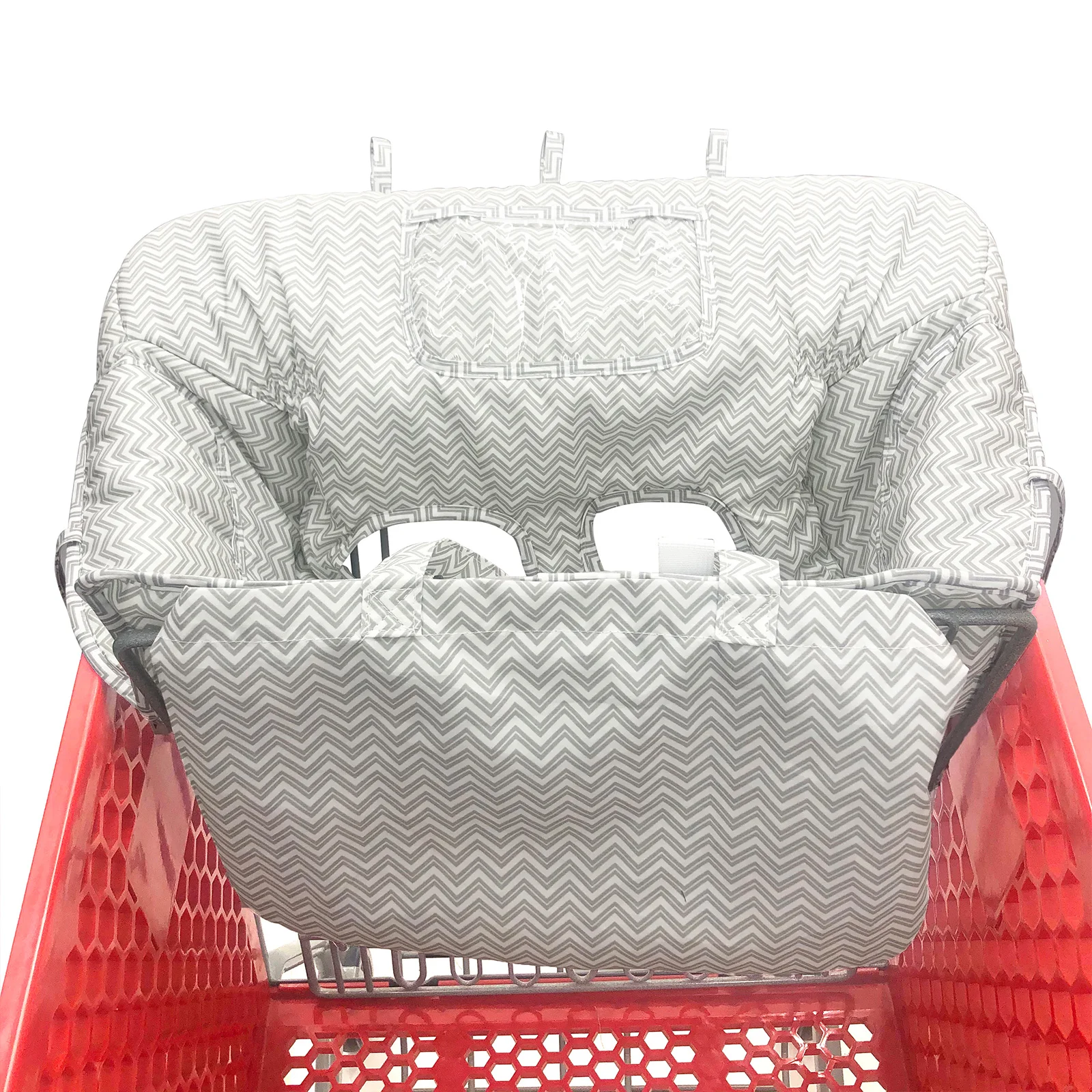 Multifunctional 2-in-1 Baby Shopping Cart Cover Children Highchair Cover with Thickened Soft Cushion Transparent Phone Holder