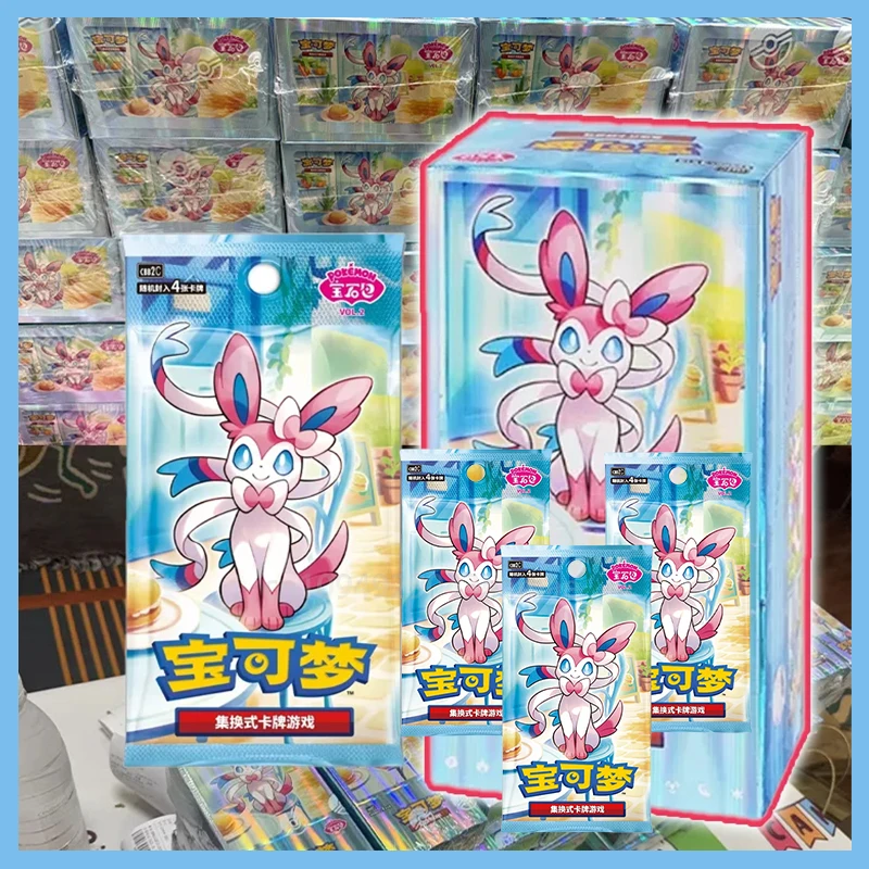 

Original 100% Gem Pack Vol 2 New Cards Eevee Scarlet And Violet Trading Ptcg Eeveelution Booster Pack 2 Box Collection Toy Gifts