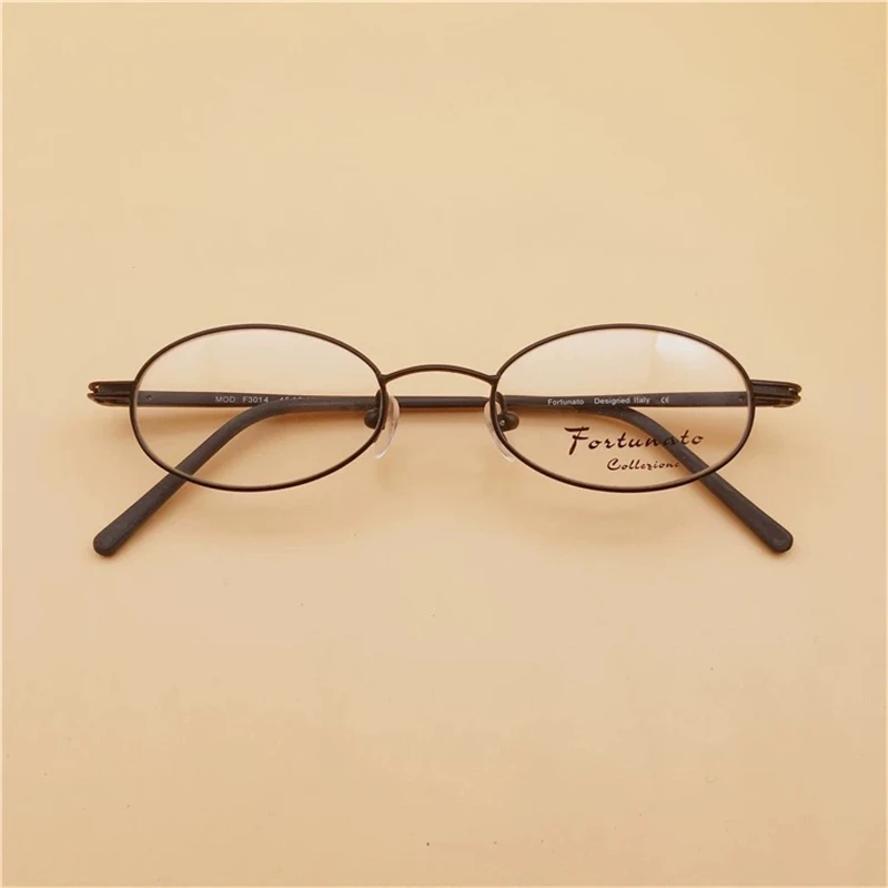 

Cubojue Oval Eyeglasses Frame Male Women Titanium Reading Glasses Men Anti Blue 0 +100 150 200 250 300 175 Small Spectacles