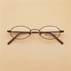 Cubojue Oval Eyeglasses Frame Male Women Titanium Reading Glasses Men Anti Blue 0 +100 150 200 250 300 175 Small Spectacles