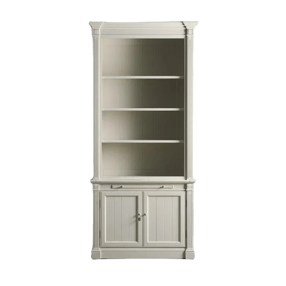 

RH American-style Solid Wood Bookcase, High-end Luxury Bookcase Display Cabinet for Storage