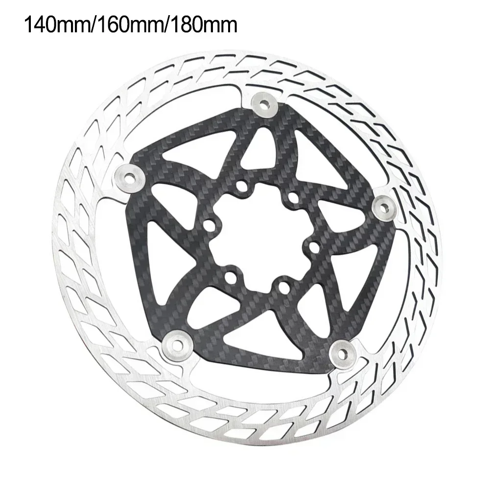 Carbon Fiber Bicycle Brake Disc, Ultralight Floating Disc, Mountain Bike, Road Bike, 6 Spike, Bicycle Parts, 160mm, 180mm