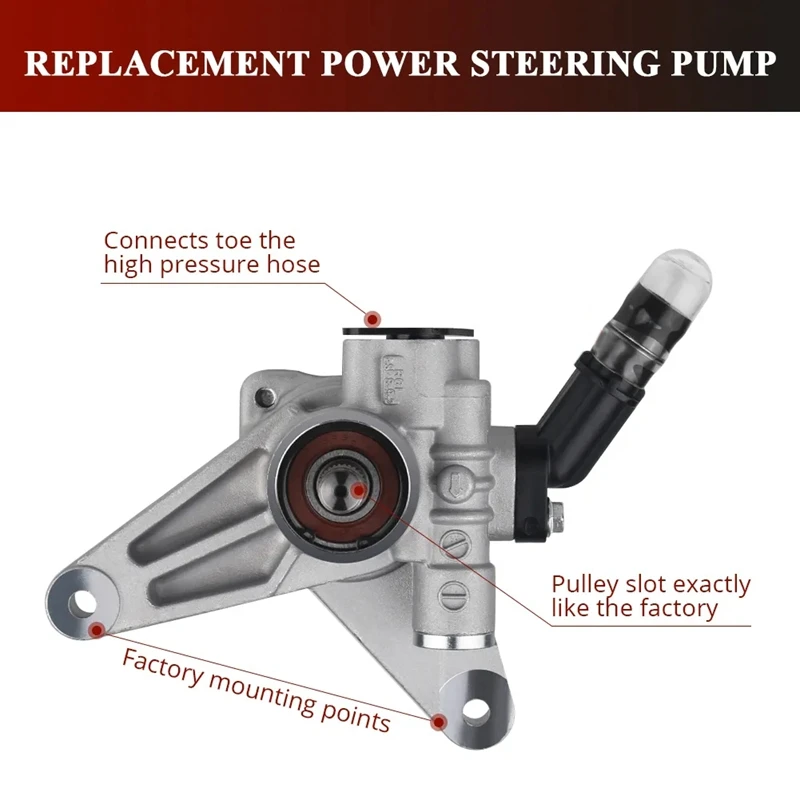 

1 Piece 56110-RCA-A01 New Power Steering Pump Replacement Parts For Honda Accord 3.0L V6 2003-2007 Acura MDX 3.0L V6 2003-2006