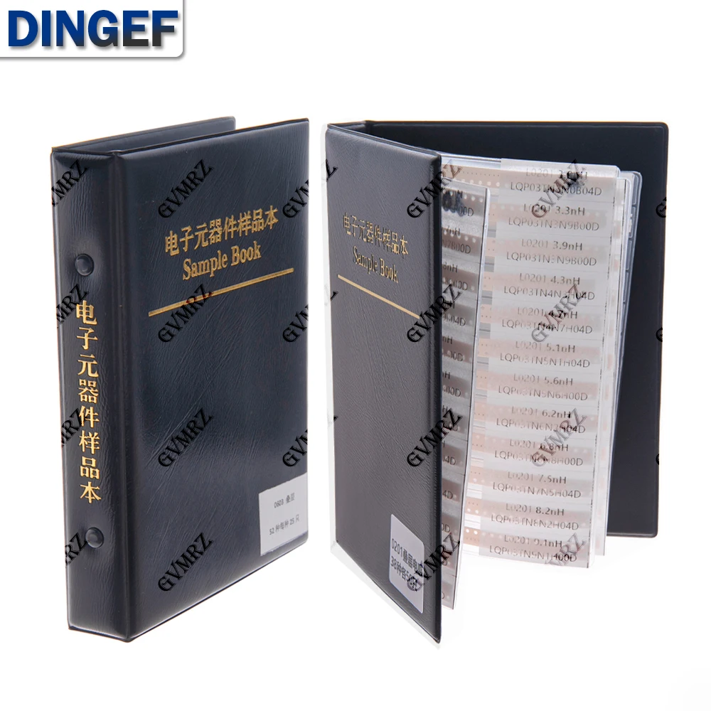 

22/38/42/44/52 значений 0402 0603 0805 1206 Многослойный керамический индуктор, стекап, индуктор SMD, книга образцов