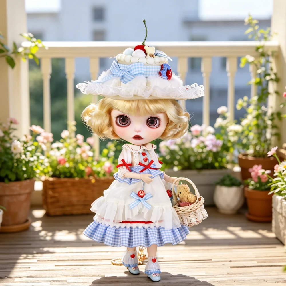 ICY DBS Blyth Doll 1/6 BJD Gold Hair Customized Hand Carved Eyebrow, Lips, and Facial Gifts, including Naked Dolls, etc