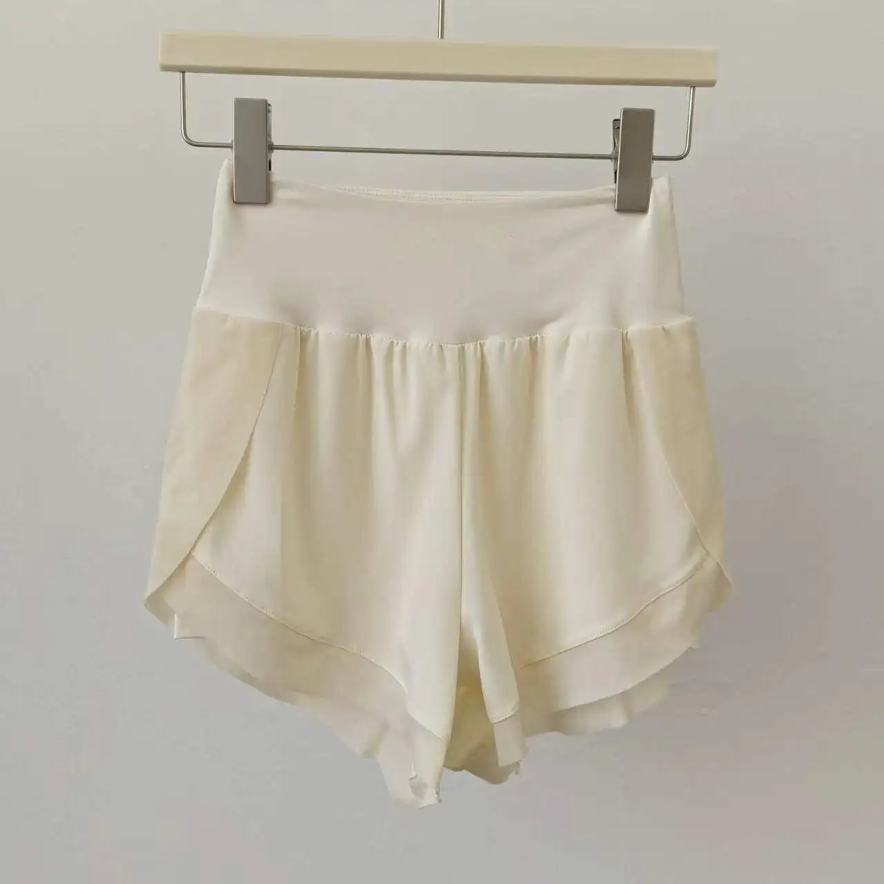 Damen-Sportshorts mit hoher Taille, zweiteilig, Anti-Exposure-Shorts, schnelltrocknend, für Training, Fitness, Yoga. – Detail 7