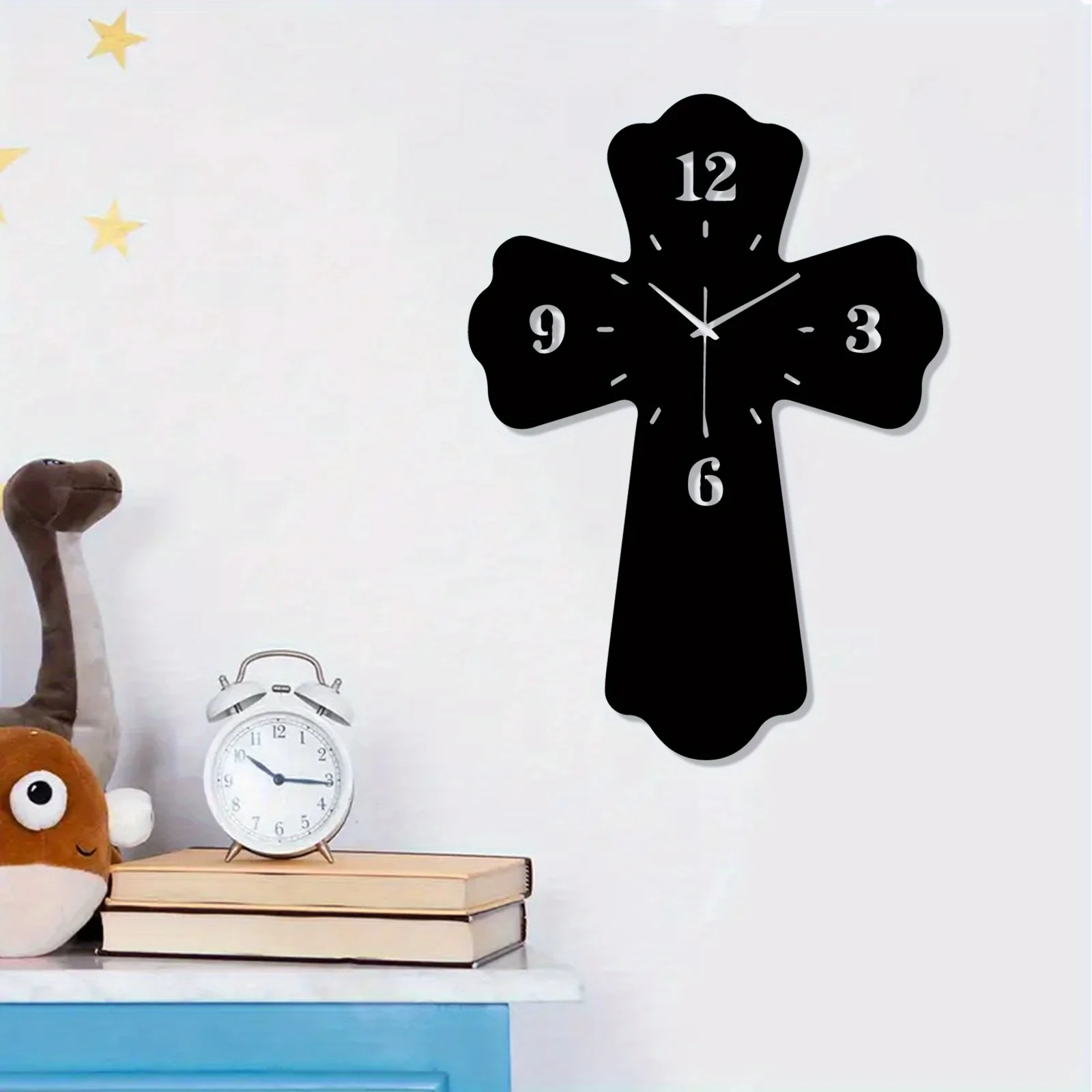 1pc of Cross-Shaped Metal Wall Decoration, a Cross Sculpture Mural That Is Perfect for Adorning Your Living Room Wall