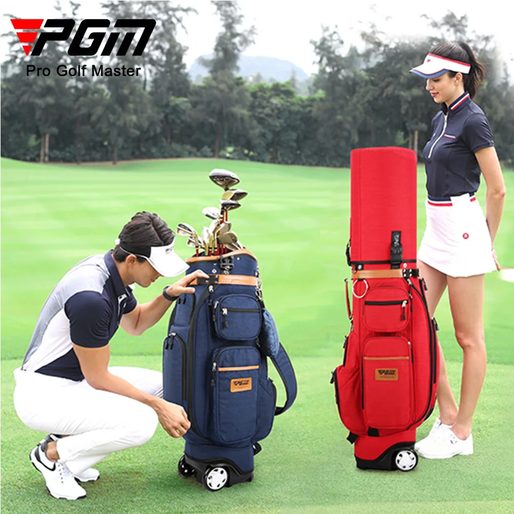 

PGM Golf Aviation Bag Multifunctional Golf Bag With Wheel Waterproof Tug Ball Bag Password Lock Golf Consignment Air Ball Bag