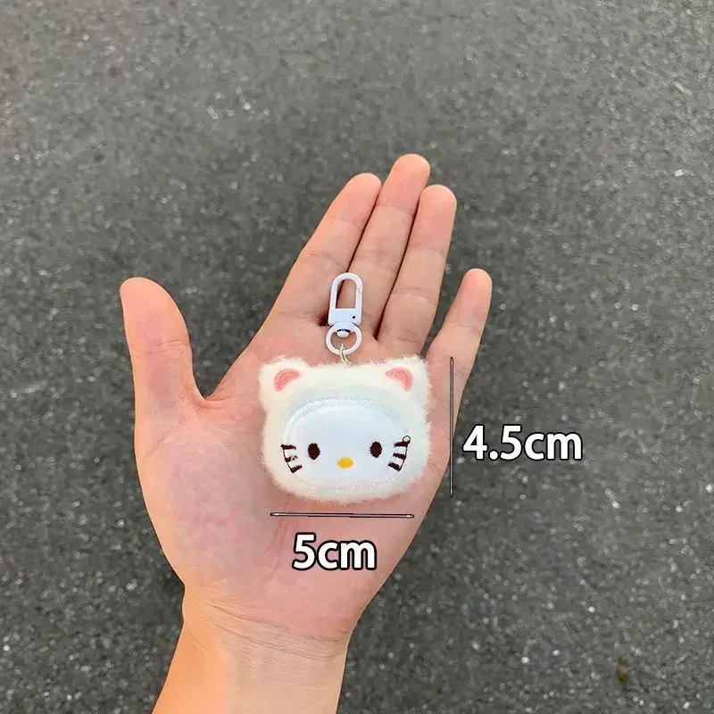 Kawaii Sanrio Hello Kitty Embroidered Plush Doll Keychain Sweet Girl Cartoon Backpack Pendant Decoration Holiday Gift