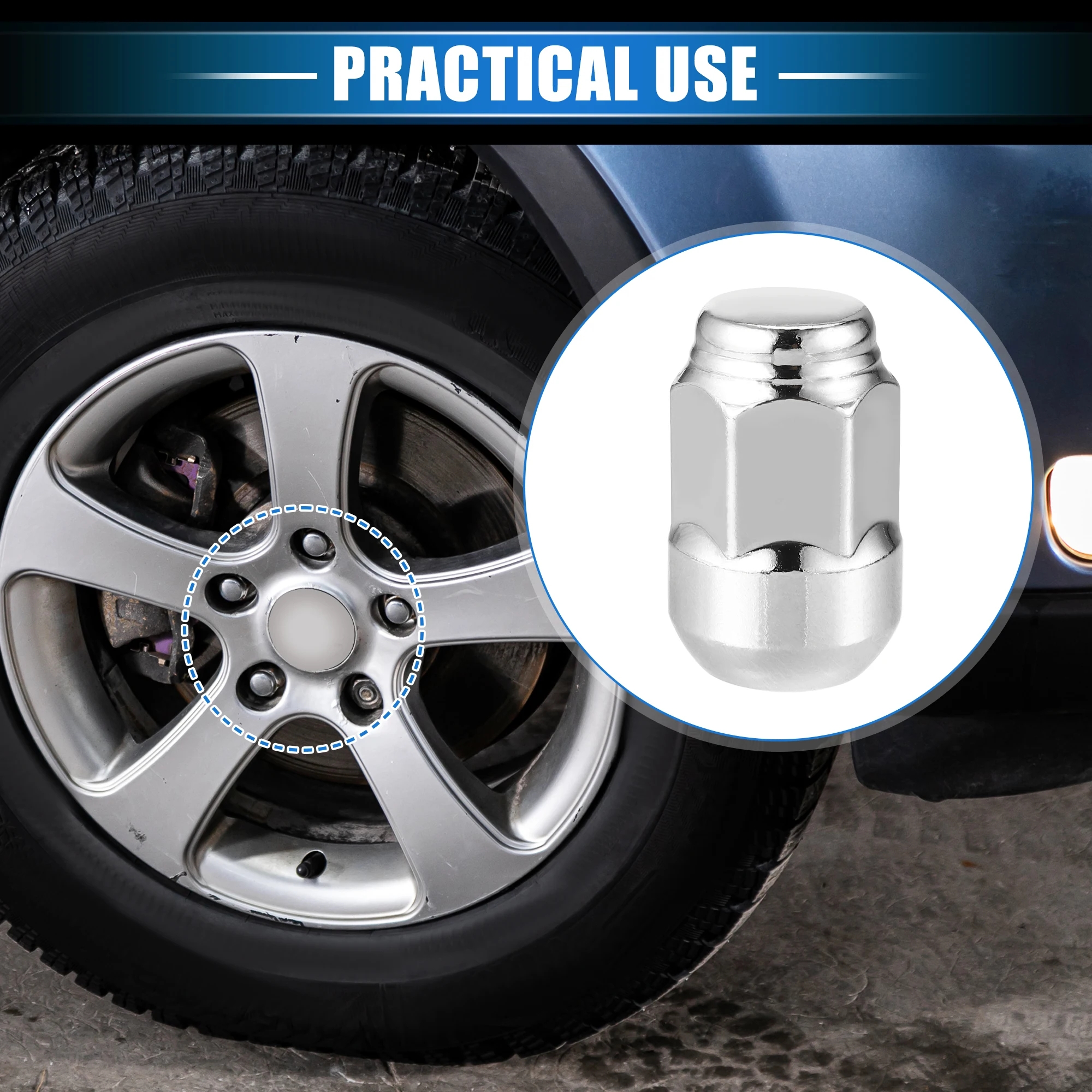 UXCELL Wheel Lug Nuts Compatible for Honda CR-V Durable M12x1.5 Tire Lugnuts