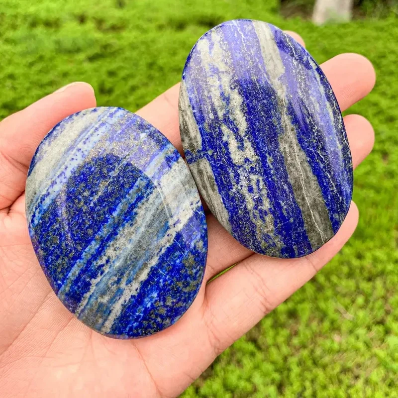 

Lapis Lazuli Palm Stone Natural Lapis Lazuli Carving, Oval Rock Crystal, Home & Garden Decor, Jewelry Making, Unique Gift Idea