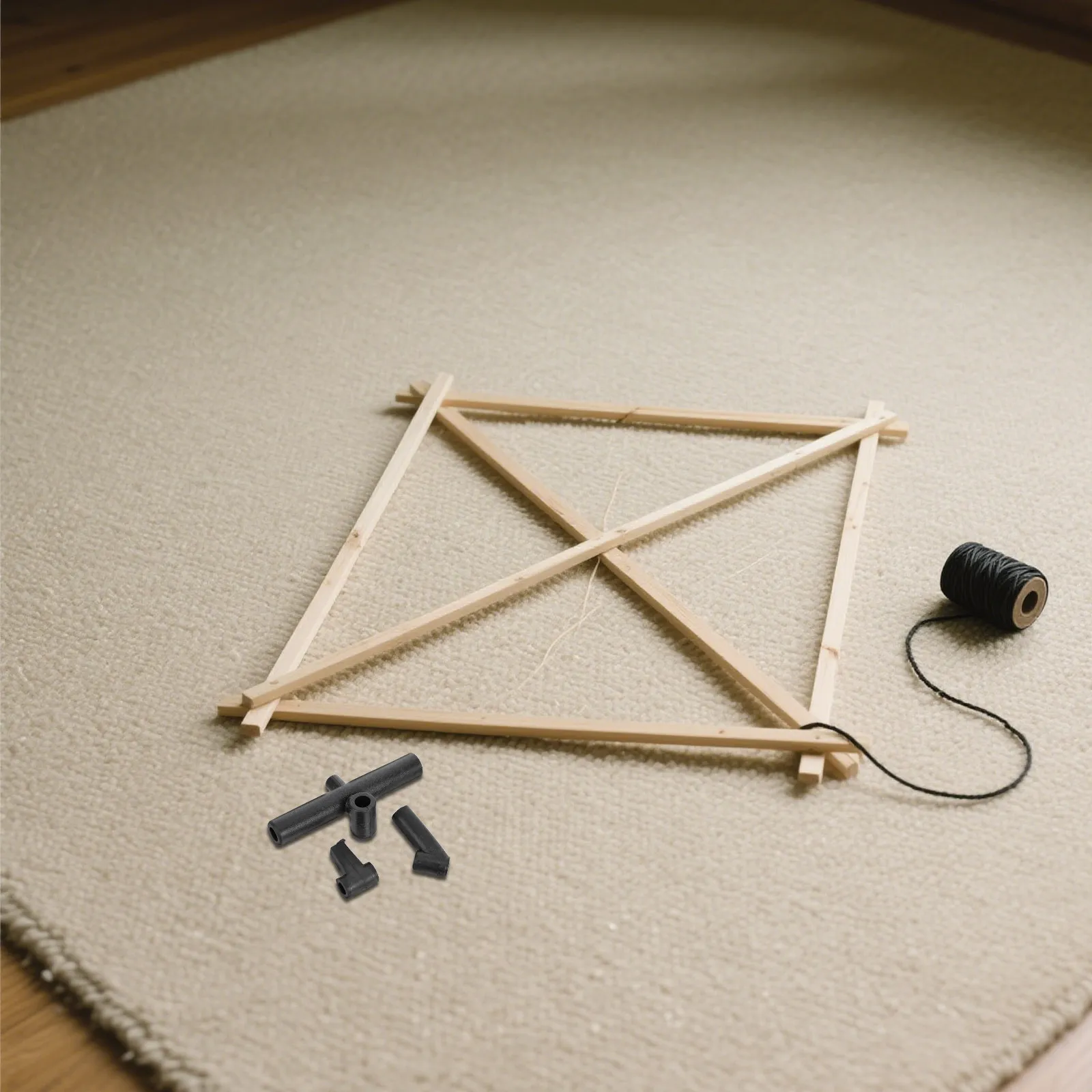 12 Peças de Peças de Estrutura de Pipa de Plástico, Acessórios de Substituição DIY para Montagem de Estruturas de Pipas Esportivas, Componentes de Reparo de Pipas Estáveis